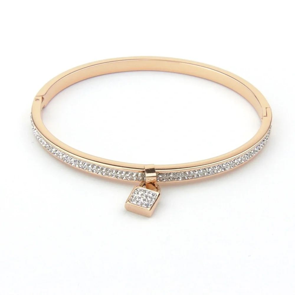 Lock Charm Bangle - Picture 11 of 13
